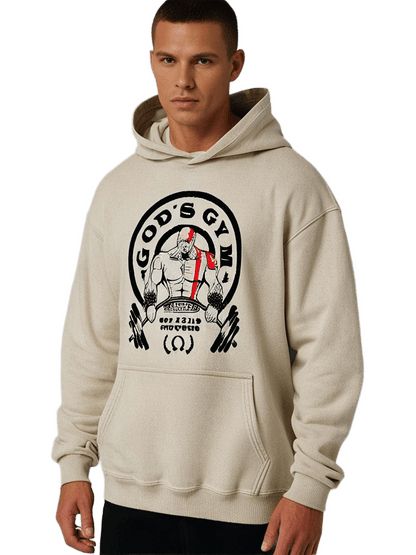 SWEAT À CAPUCHE DÉLAVÉ GOD'S GYM - Gymfit