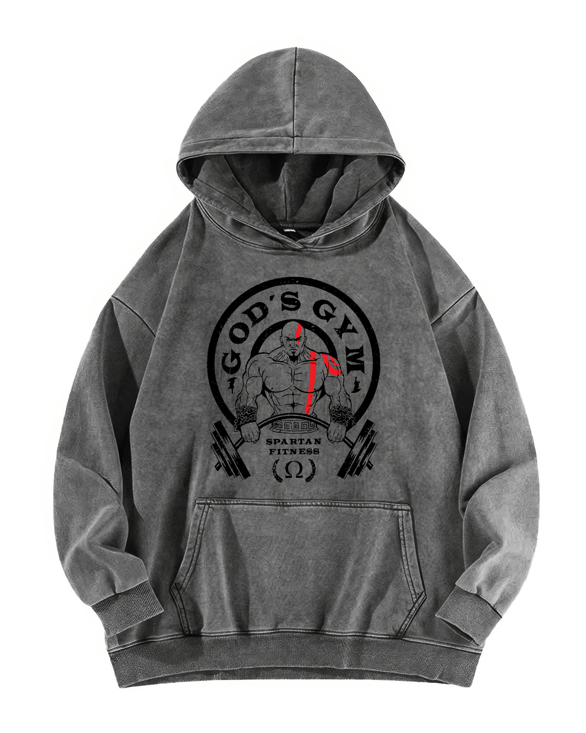 Sweat à capuche délavé GOD'S GYM - Gymfit