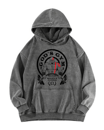 Sweat à capuche délavé GOD'S GYM - Gymfit