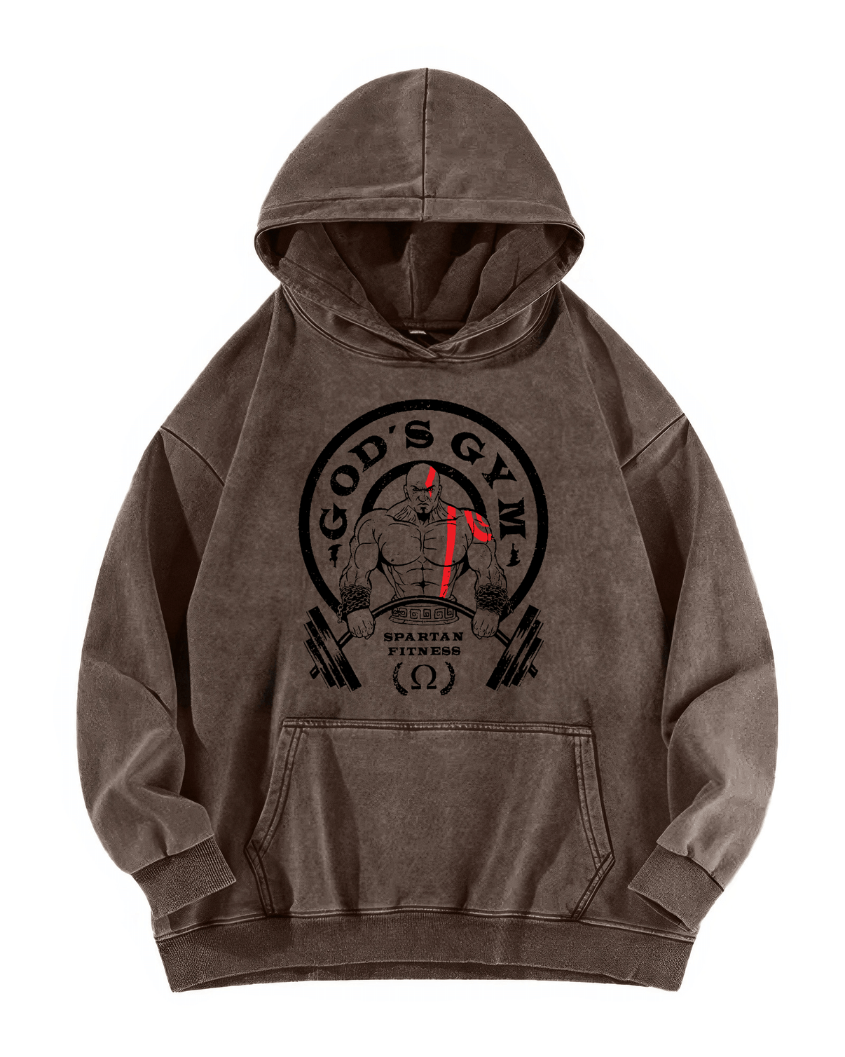 GOD'S GYM sweat à capuche délavé - Gymfit