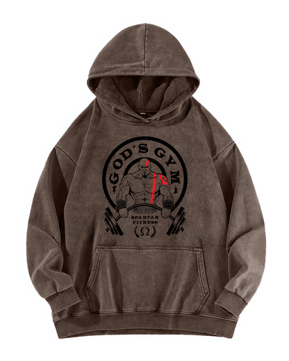 GOD'S GYM sweat à capuche délavé - Gymfit