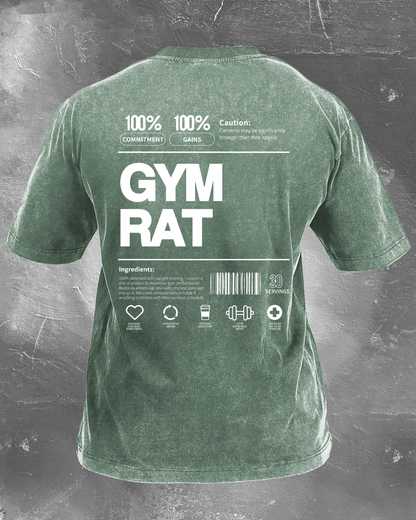 GYM RAT WASHED T - SHIRT - Gymfit