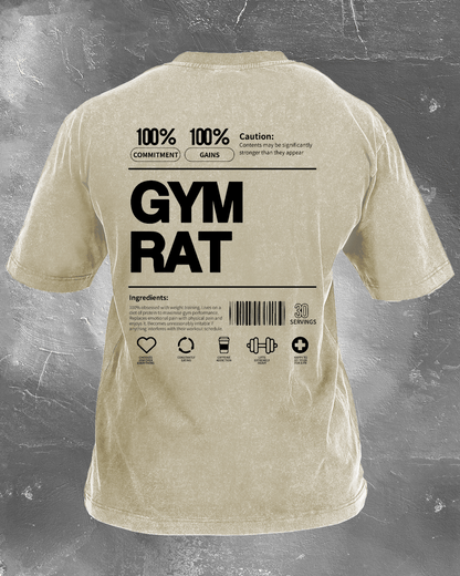 GYM RAT WASHED T - SHIRT - Gymfit