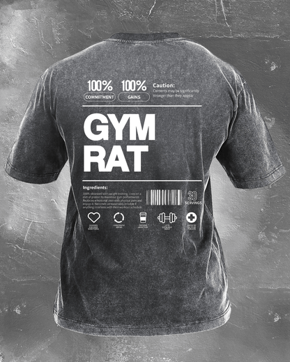GYM RAT WASHED T - SHIRT - Gymfit