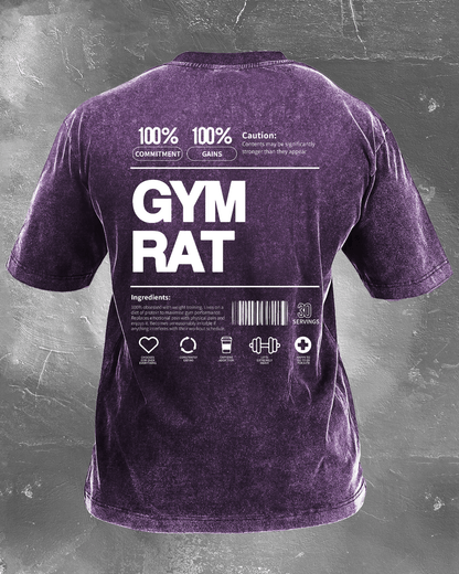 GYM RAT WASHED T - SHIRT - Gymfit