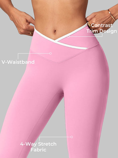 Gymfit Alberta Contrast Flare Leggings - Gymfit