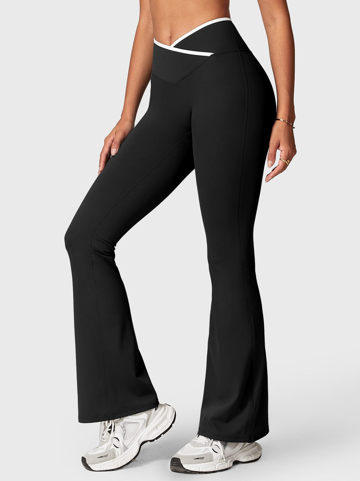Gymfit Alberta Contrast Flare Leggings - Gymfit