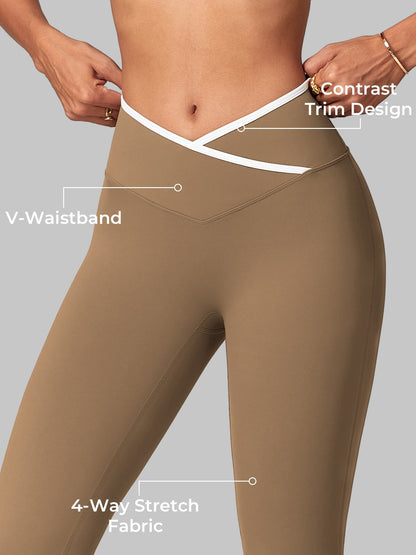 Gymfit Alberta Contrast Flare Leggings - Gymfit