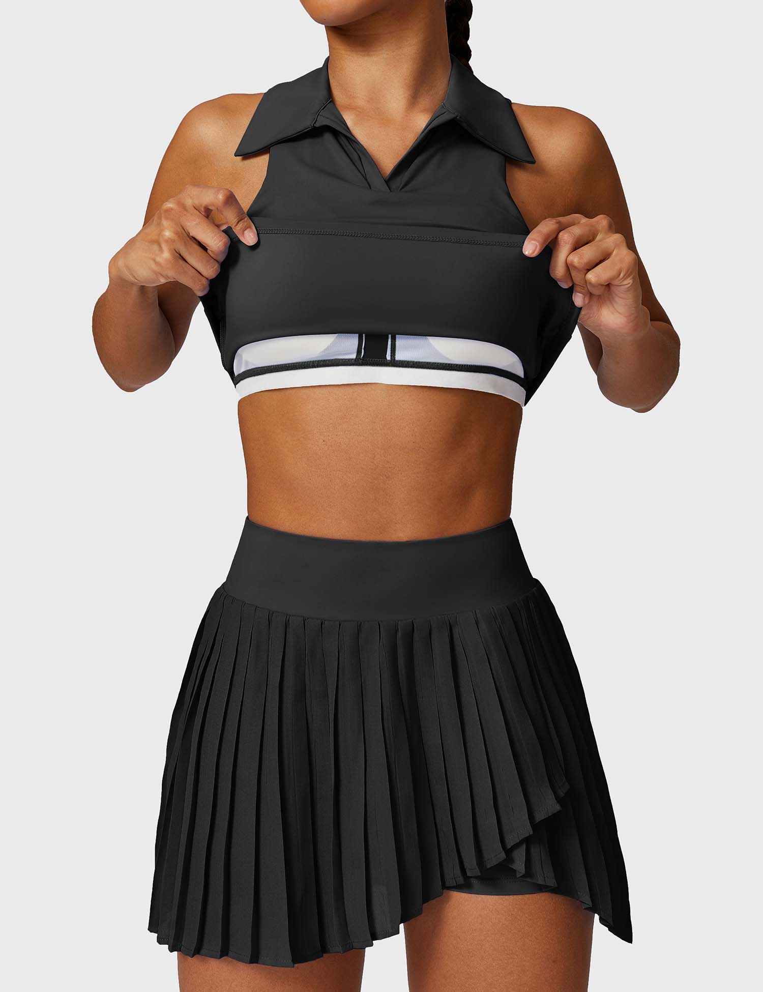 Ensembles crop top et jupe de tennis - Gymfit
