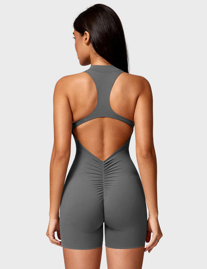 Gymfit Emma combi-pantalon dos nu à fermeture éclair - Gymfit