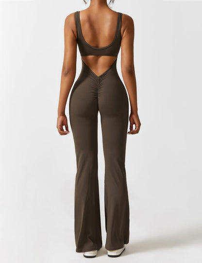 Combinaison Gymfit dos en V, jambes évasées - Gymfit