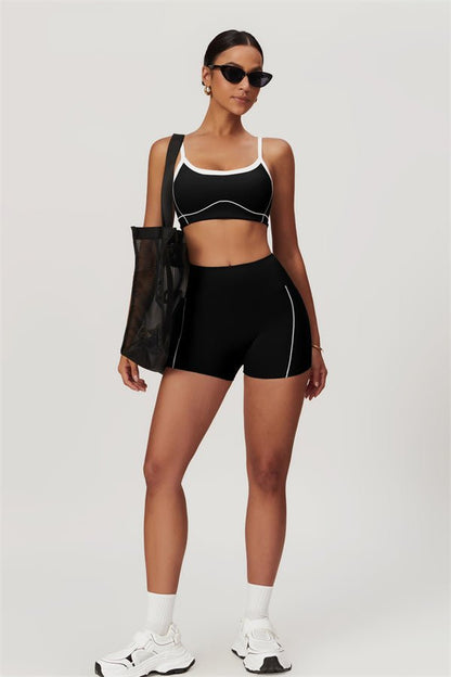 Ensemble top de sport doublé et short - Gymfit