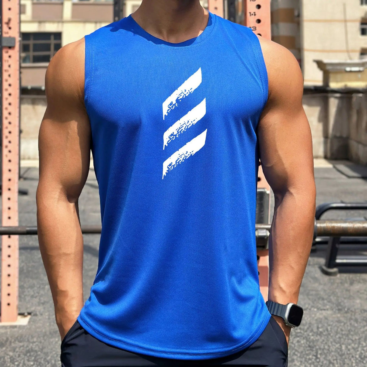 Gymfit Débardeur rayé en mesh - Gymfit