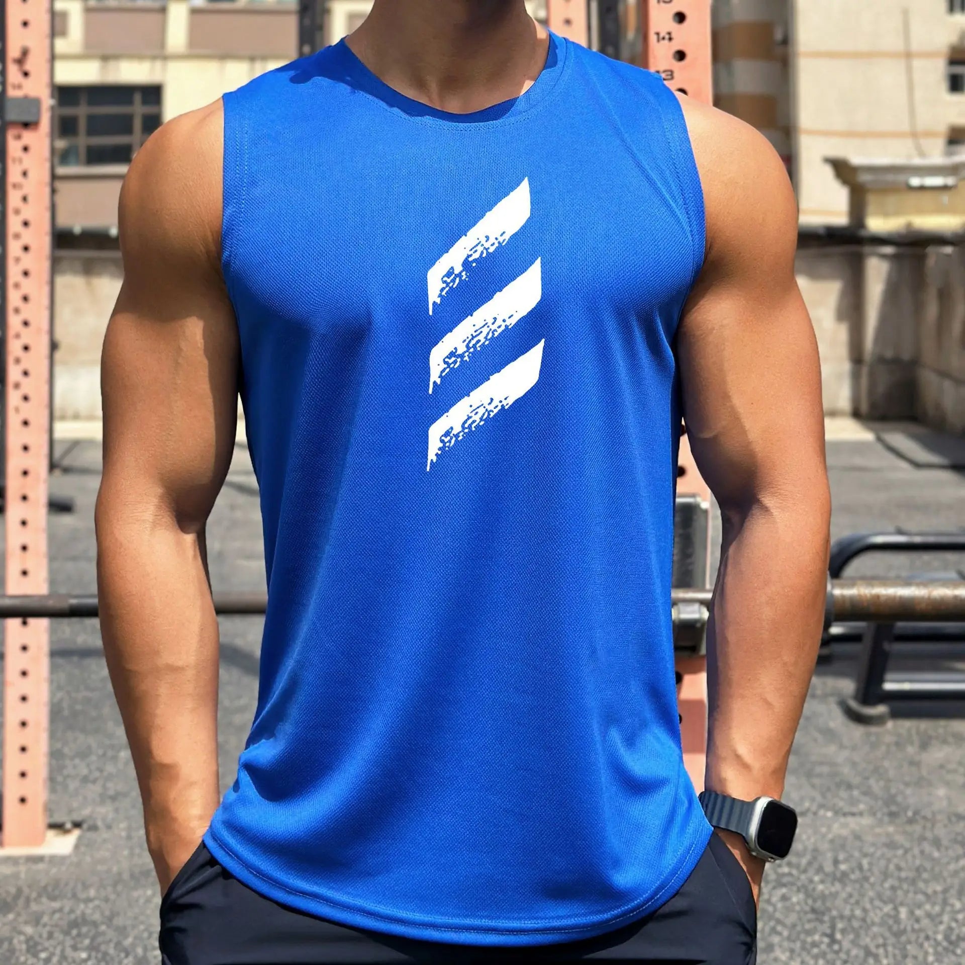 Gymfit Débardeur rayé en mesh - Gymfit
