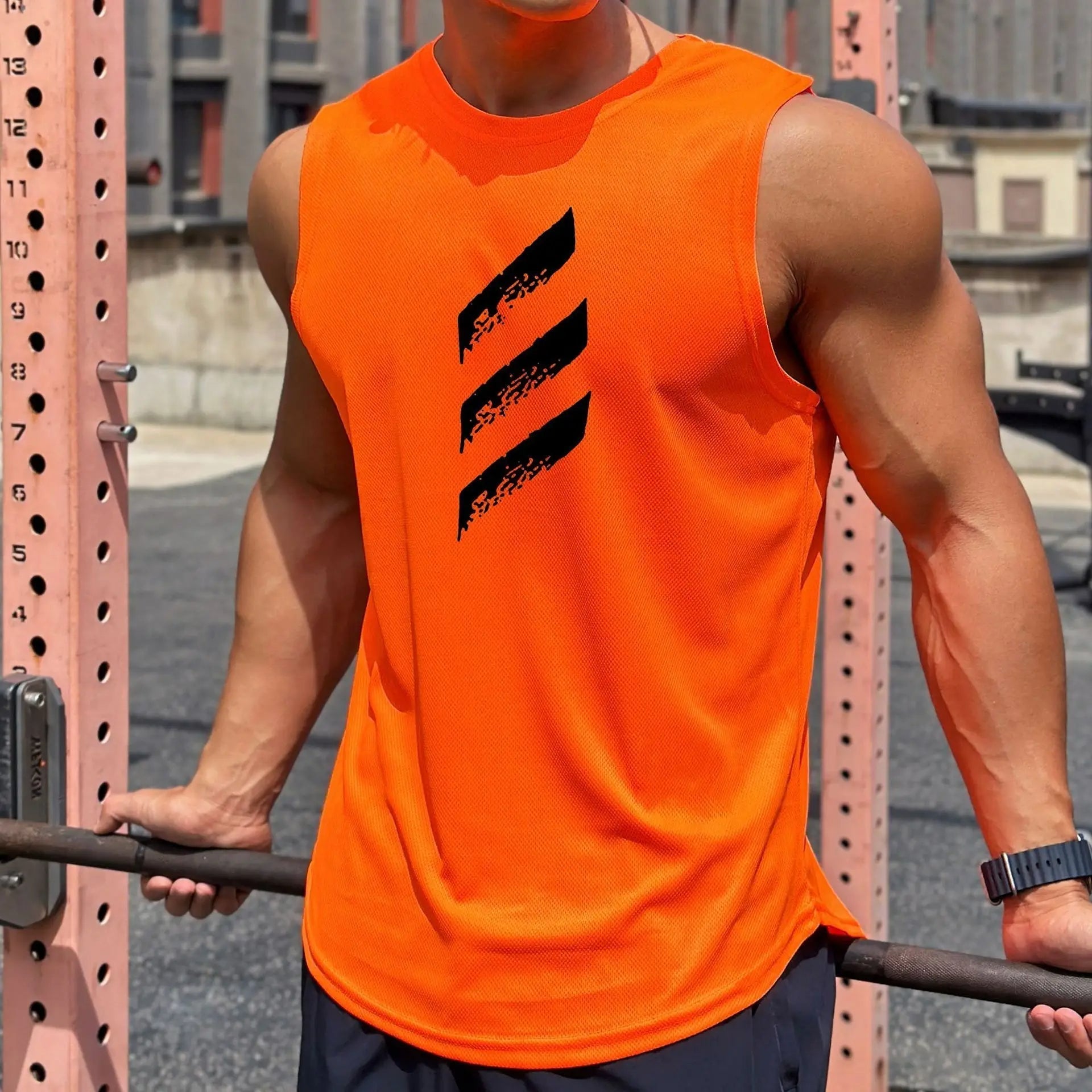 Gymfit Débardeur rayé en mesh - Gymfit