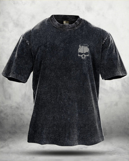 T-shirt délavé GYMFIT SKUL WING - Gymfit