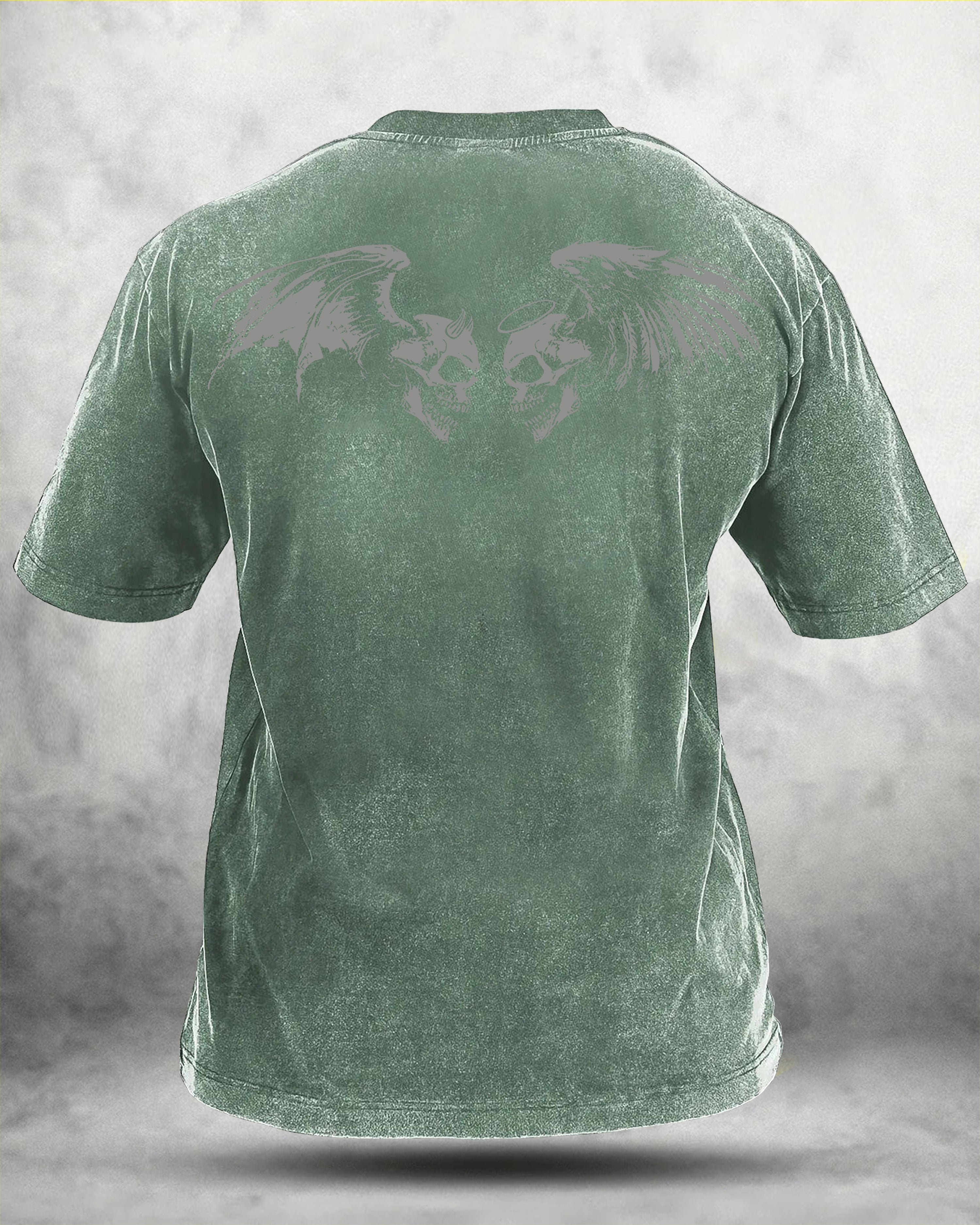 T-SHIRT GYMFIT SKULL WING DÉLAVÉ - Gymfit