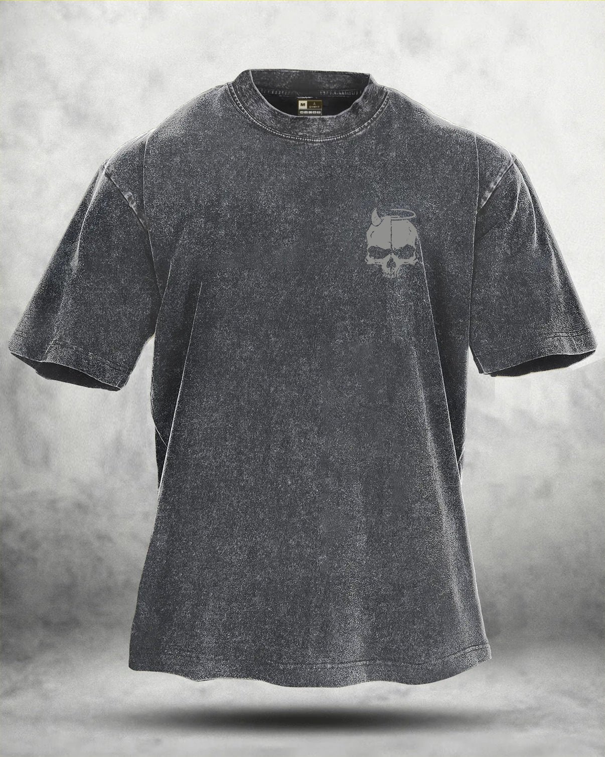 GYMFIT SKUL WING T-SHIRT DÉLAVÉ - Gymfit