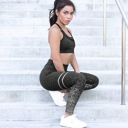 Gymfit - Legging à rayures scintillantes - Gymfit