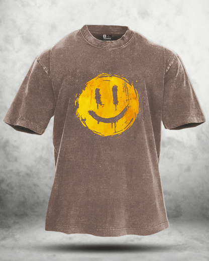 T-shirt lavé HAPPY SMILEY - Gymfit