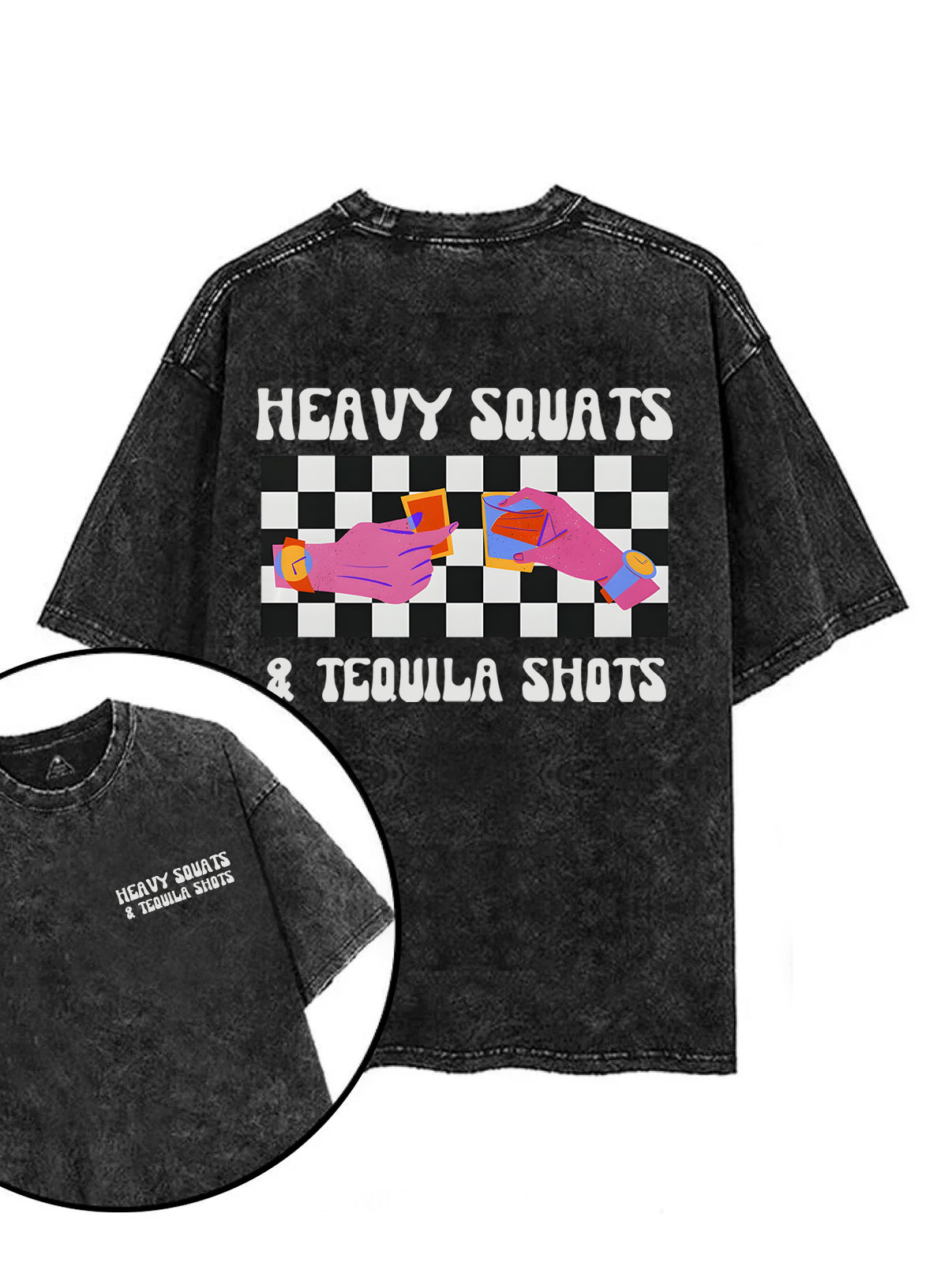 T-SHIRT HEAVY SQUATS & SHOTS DE TEQUILA - Gymfit