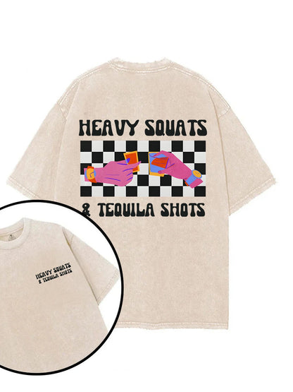 SQUATS LOURDS & SHOTS DE TEQUILA T-SHIRT - Gymfit