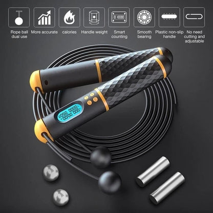 Corde à sauter avec compteur de calories numérique - Gymfit