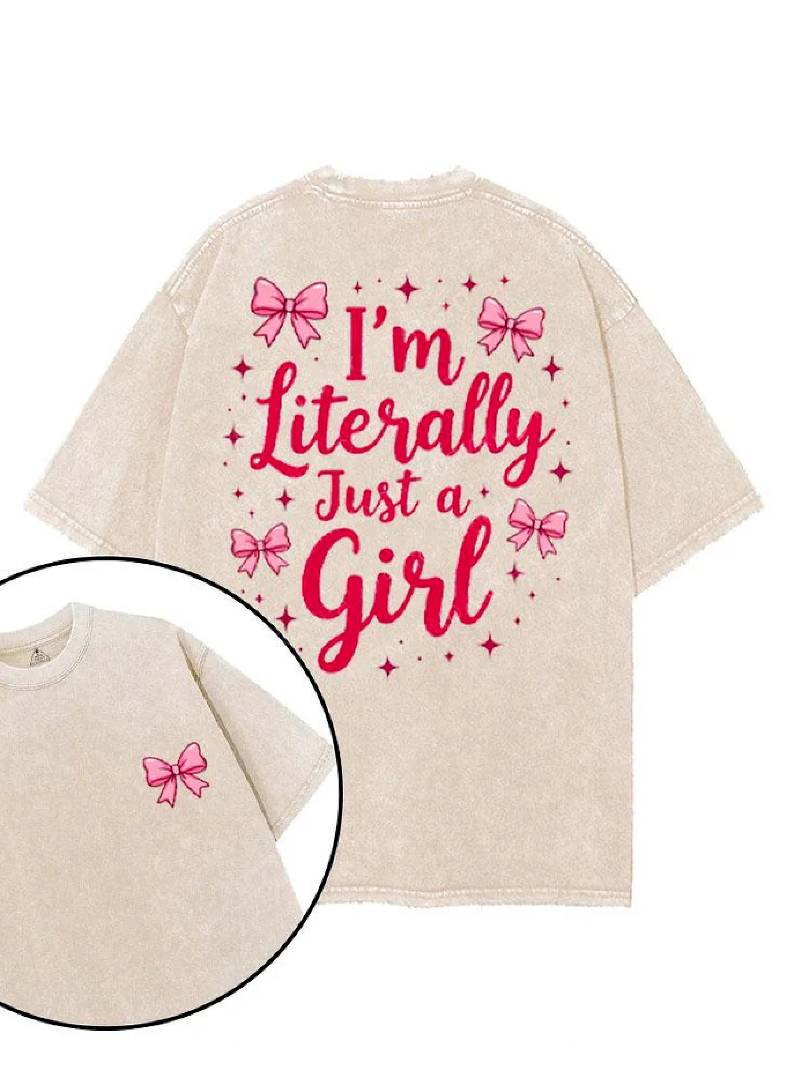 T-shirt - je suis littéralement juste une fille - Gymfit