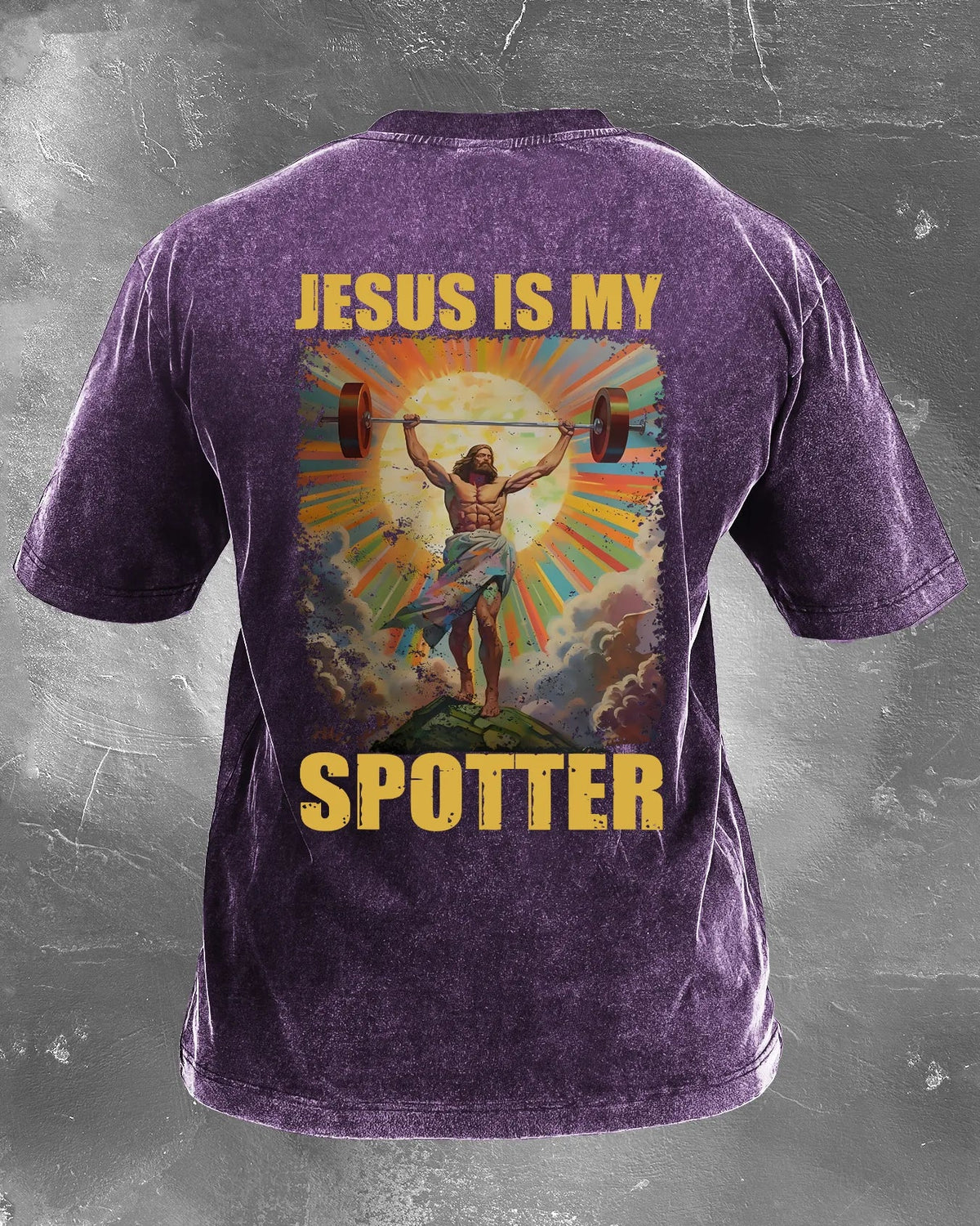 JÉSUS EST MON PARTENAIRE DE SÉCURITÉ, T-SHIRT LAVÉ - Gymfit