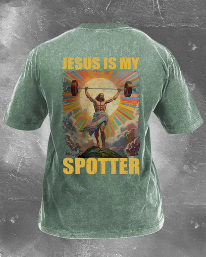 JÉSUS EST MON PAREUR T-SHIRT DÉLAVÉ - Gymfit