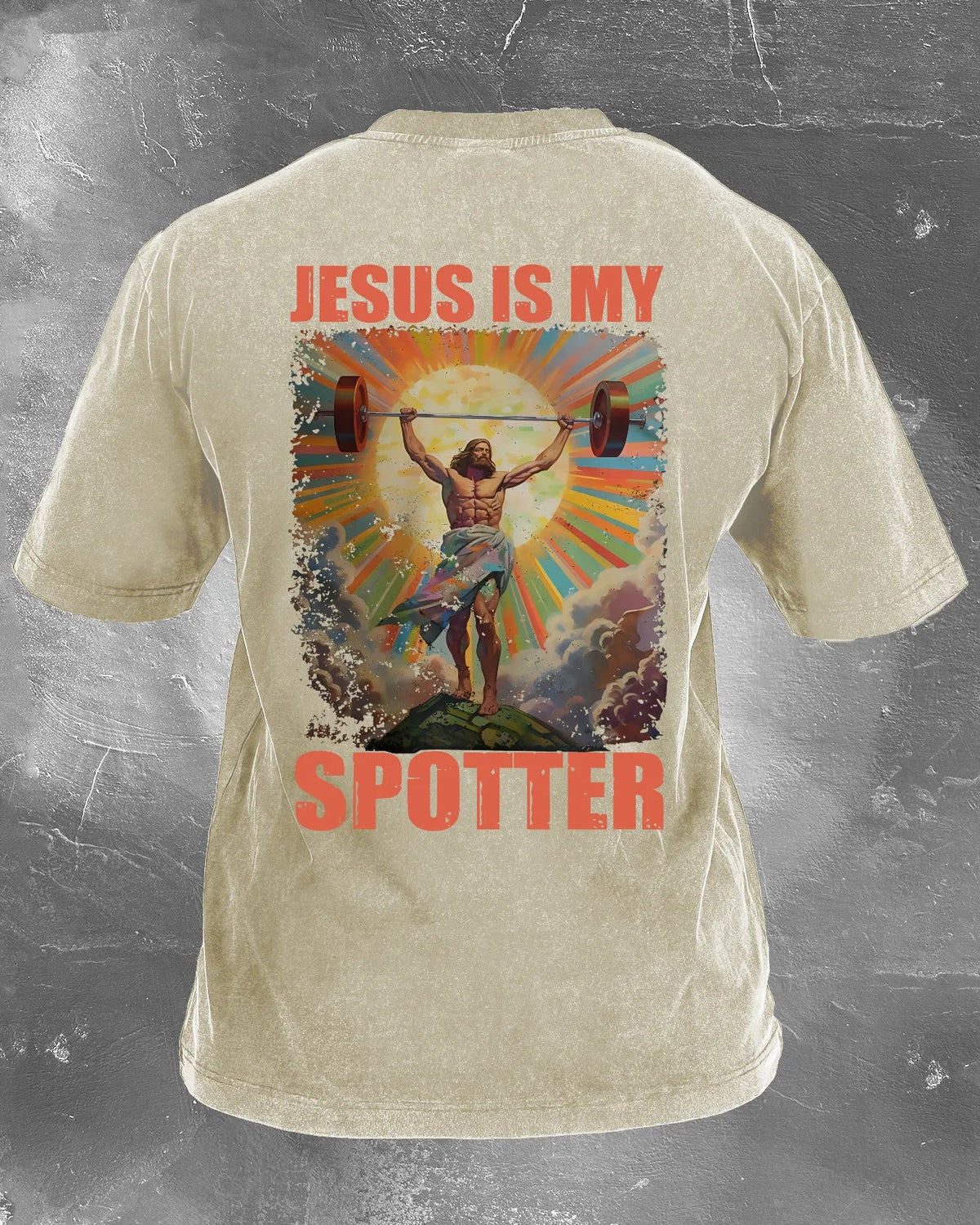 Jésus est mon pareur, T-shirt délavé - Gymfit