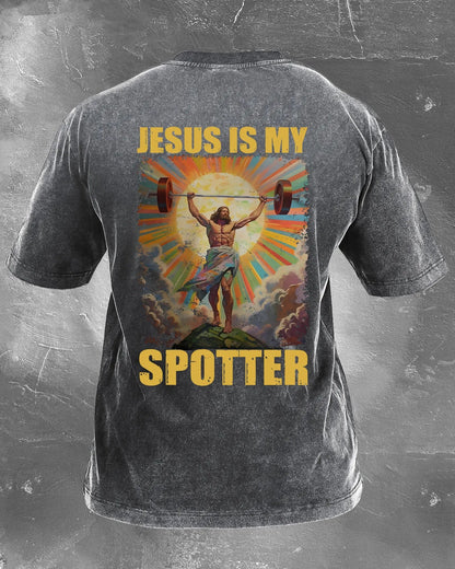 JÉSUS EST MON PAREUR T-SHIRT DÉLAVÉ - Gymfit
