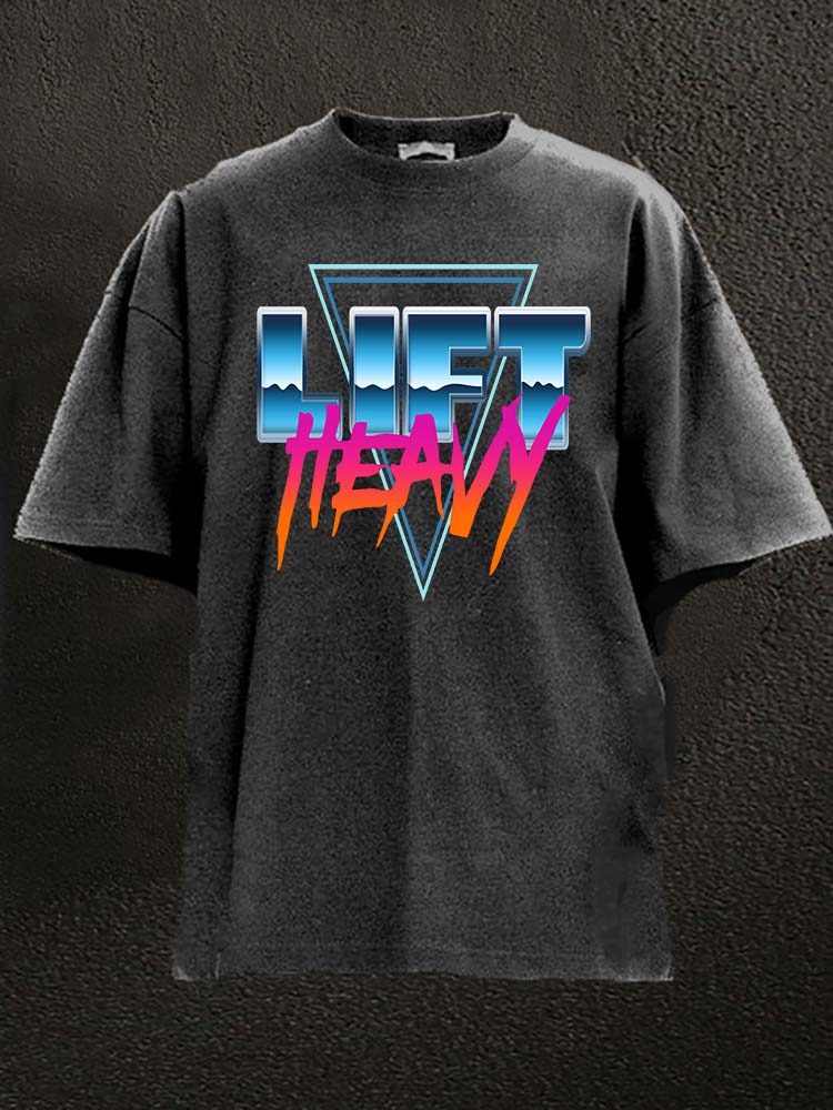 T-shirt de gym délavé Lift Heavy - Gymfit