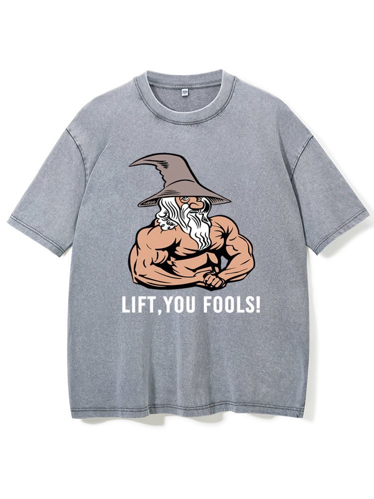 T-shirt de gym délavé « Lift You Fool » - Gymfit