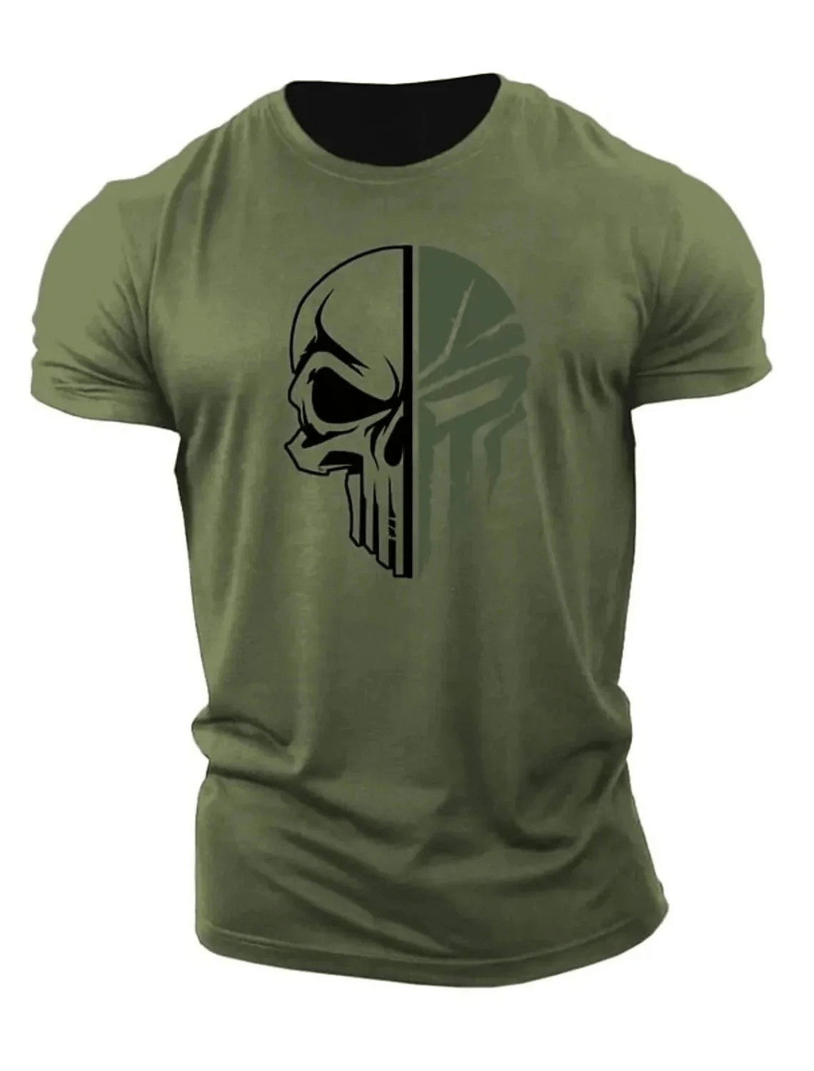 T-shirt militaire avec tête de mort - Gymfit