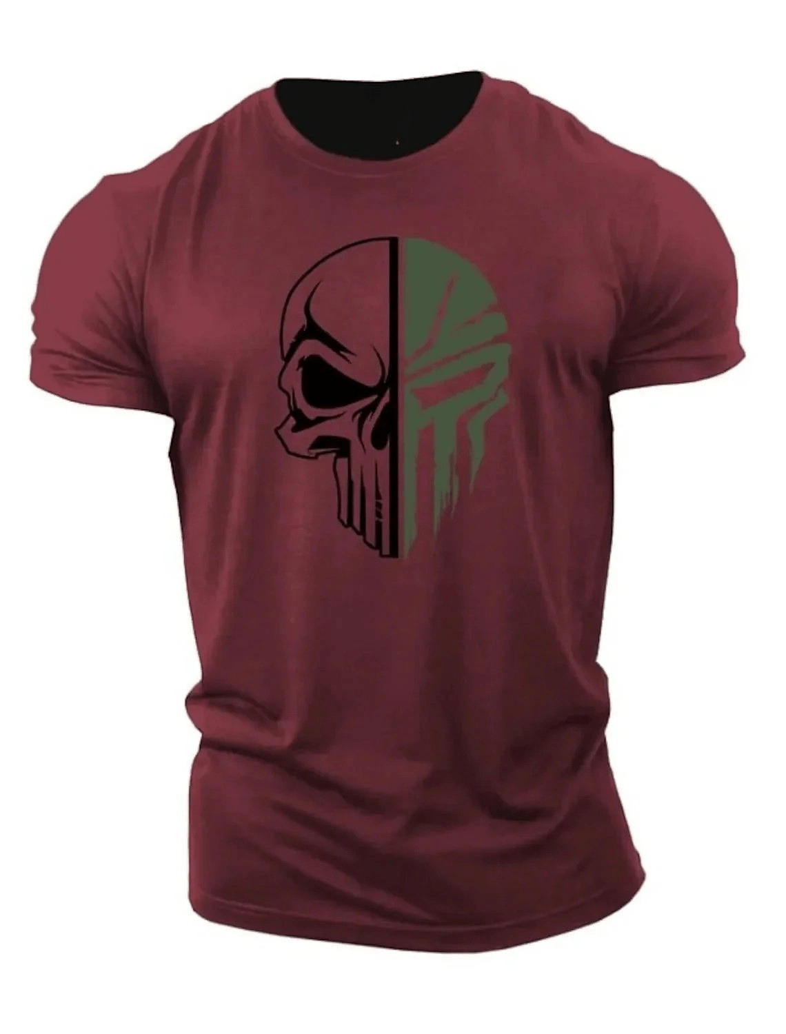 T-shirt militaire avec tête de mort - Gymfit