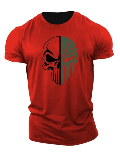 T-shirt militaire avec tête de mort - Gymfit