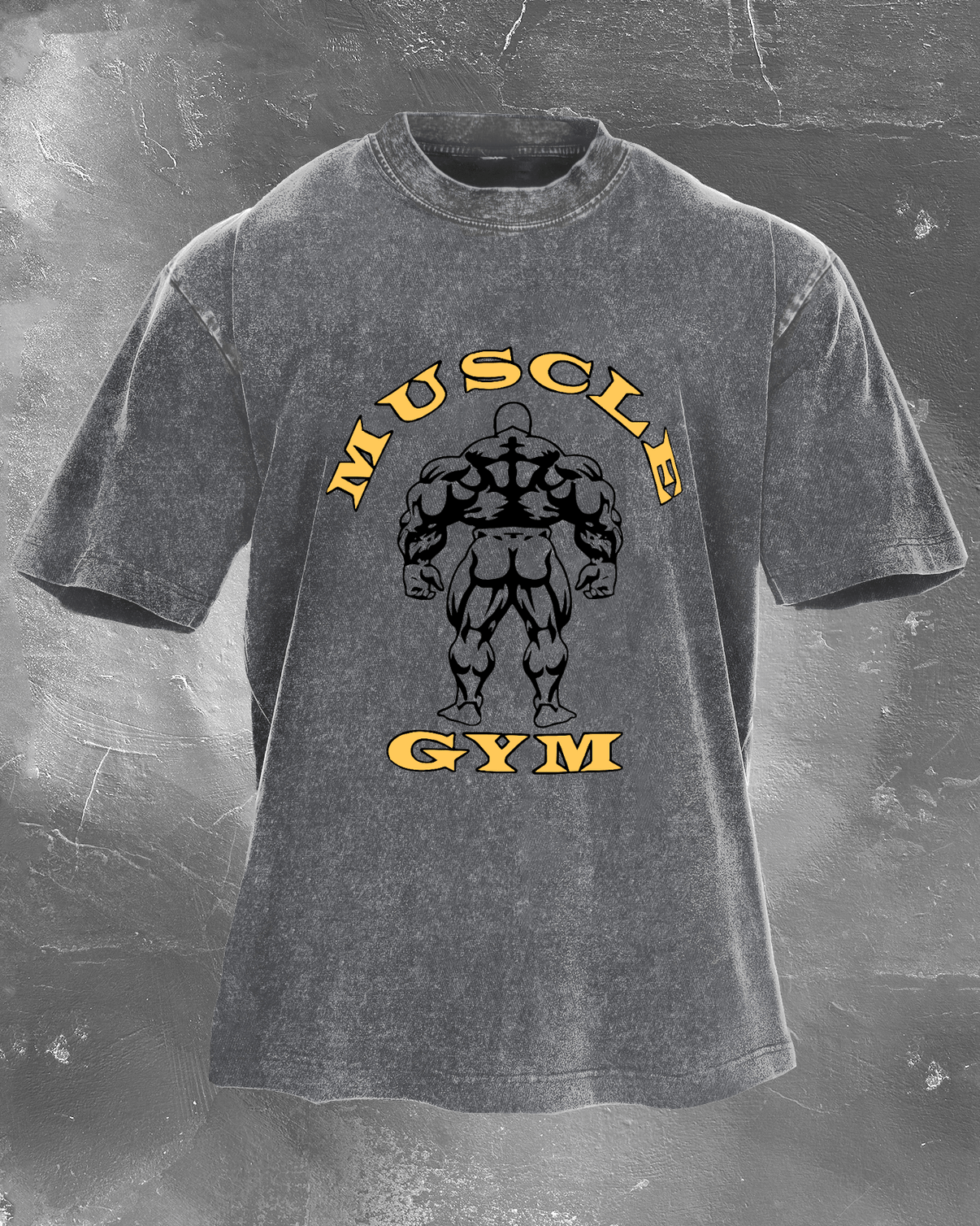 Muscle Gym Men's washed T-shirt - Gymfit