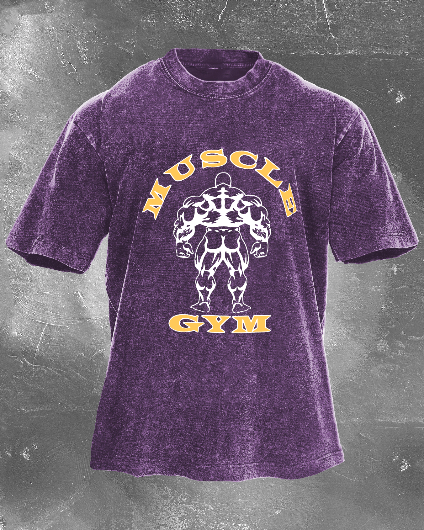 Muscle Gym Men's washed T-shirt - Gymfit