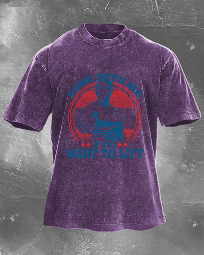 COME WITH ME IF YOU WANT TO WASHED T-SHIRT