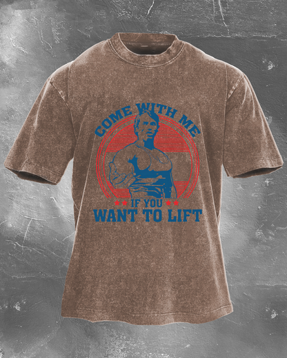COME WITH ME IF YOU WANT TO WASHED T-SHIRT
