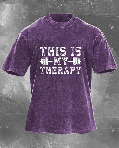 THIS IS MY THERAPY WASHED T-SHIRT