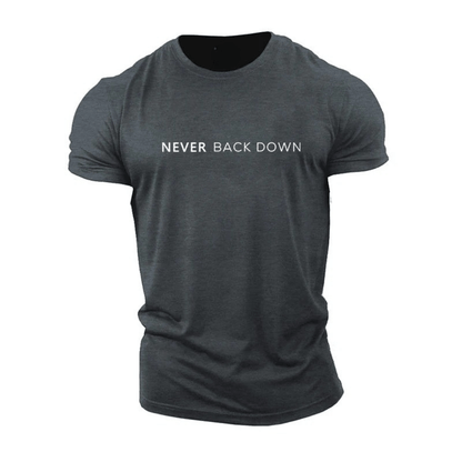 T-shirt Never Back Down - Gymfit