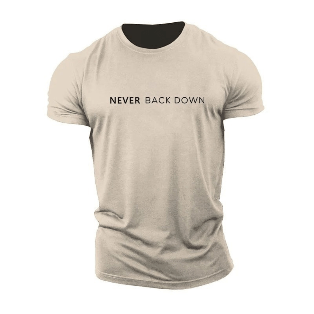 T-shirt Never Back Down - Gymfit
