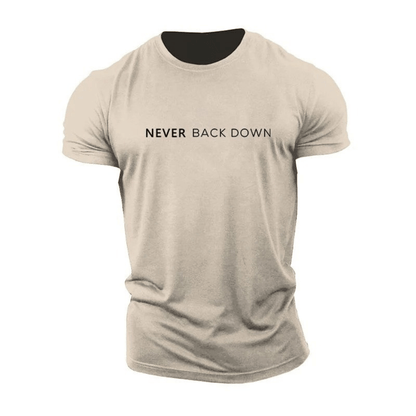 T-shirt Never Back Down - Gymfit