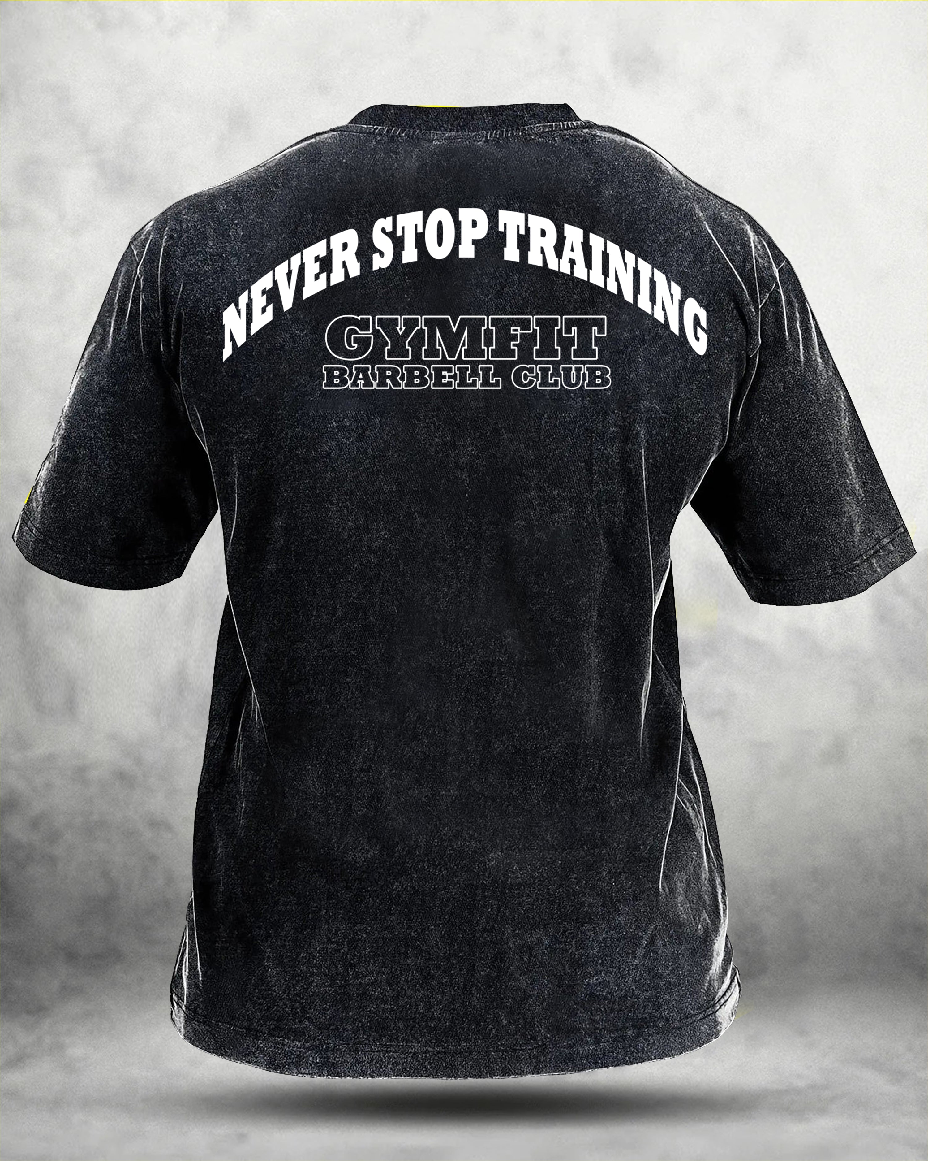 NEVER STOP TRAINING WASHED T - SHIRT - Gymfit