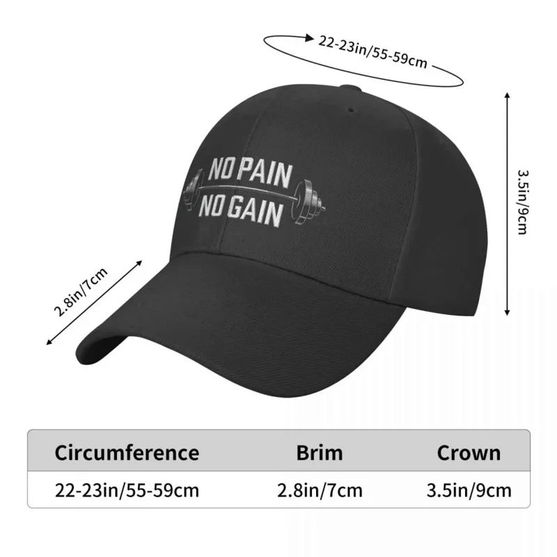 Casquette de gym No Pain No Gain - Gymfit