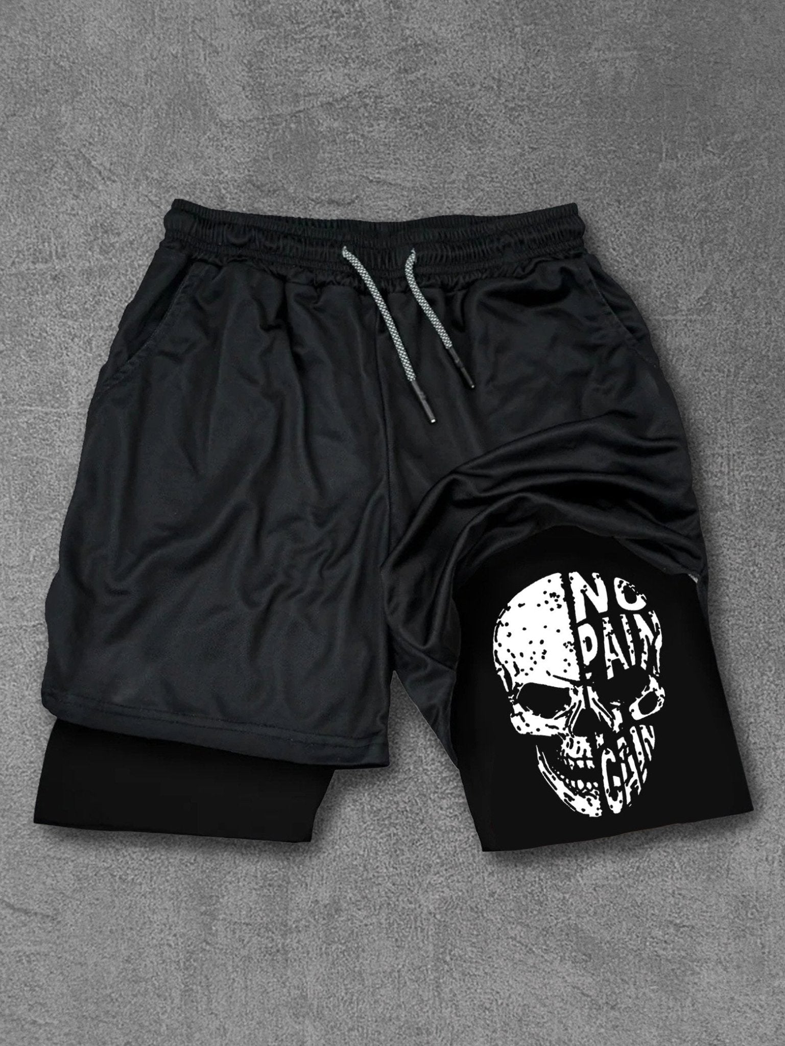 Sans douleur, pas de gain, short d’entraînement Performance Skull - Gymfit