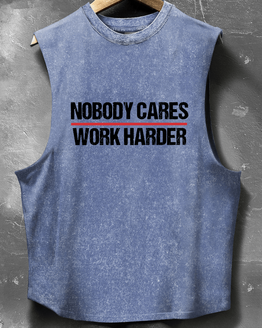 DÉBARDEUR SANS MANCHES NOBODY CARES WORK HARDER - Gymfit