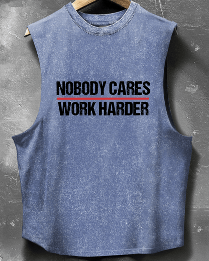 DÉBARDEUR SANS MANCHES NOBODY CARES WORK HARDER - Gymfit